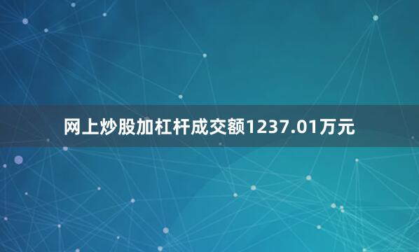 网上炒股加杠杆成交额1237.01万元